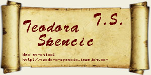 Teodora Spenčić vizit kartica